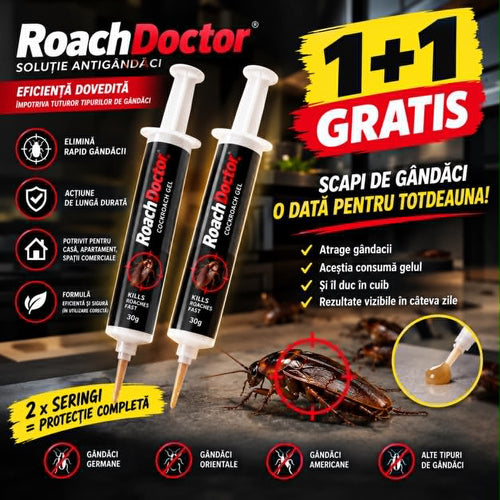 Insecticid tip seringă – soluție anti-gândaci Roach Doctor